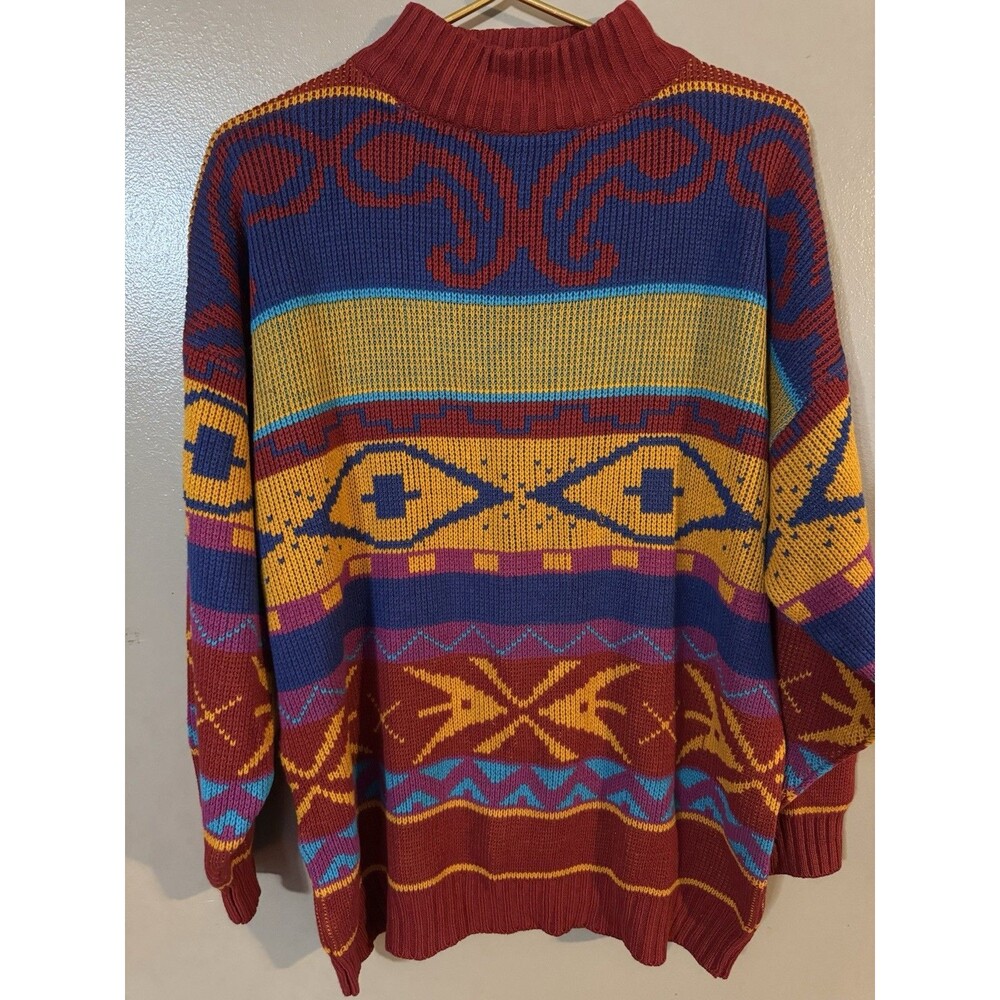 vintage 1980s/1990s Gitano geometric knit sweater Size Small